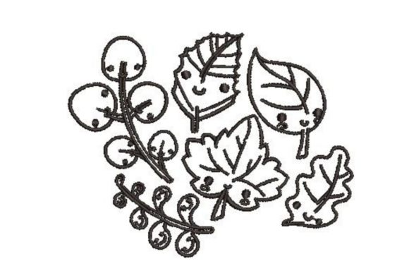 A Closer Look at Leaf Digital Stamps for Embroidery