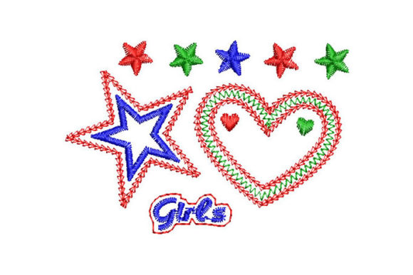 A Closer Look at the 'Girls' Embroidery Design