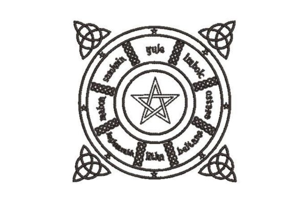 A Designer's Review: The Pagan Wheel of the Year Embroidery