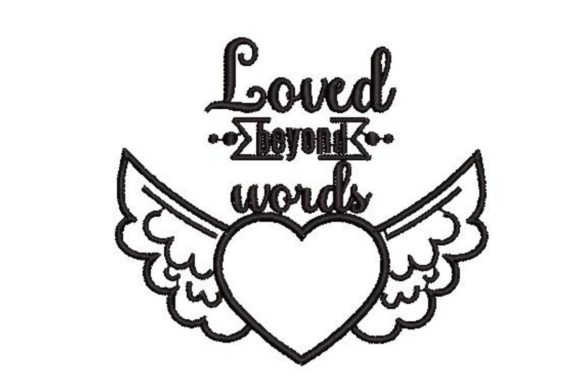 An Embroidery Designer's Review: Loved Beyond Words Memorial Sign
