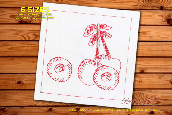 Bunch of Juicy Cherries: Seasonal Redwork Design Review
