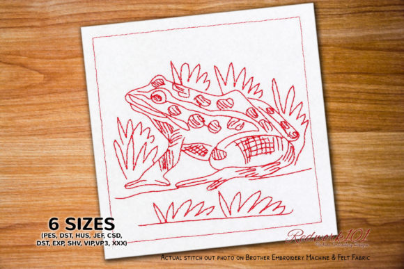 Frog in the Garden: Embroidery Design Review for Craft Fair Sellers