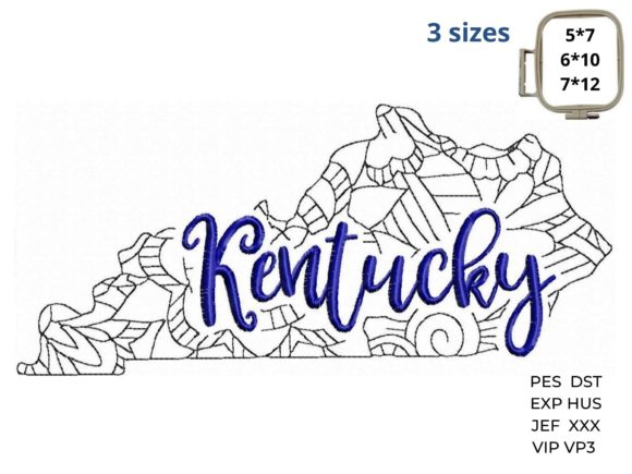 Kentucky State Embroidery Design Review for Small Business Merch