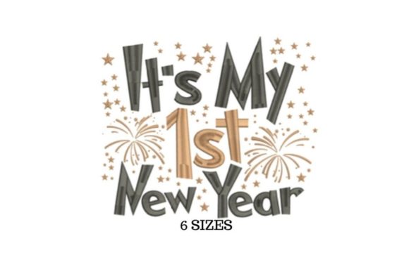 My First New Year: A Heartfelt Embroidery Design for Personal Celebration
