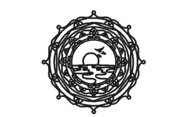 Ocean View Mandala: A Delicate Embroidery Design for Boutique Apparel