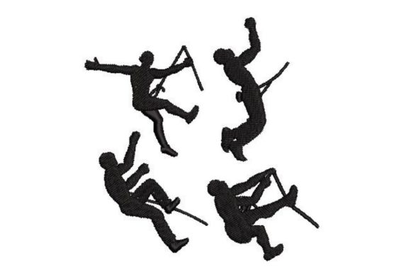 Rock Climber Embroidery Design for Seasonal Holiday Products