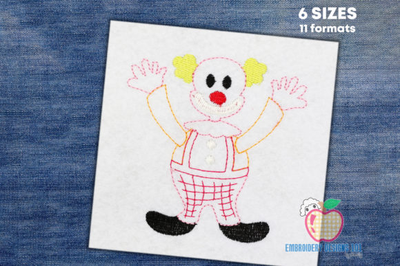 Seasonal Appeal of the Joker Clown Embroidery Design