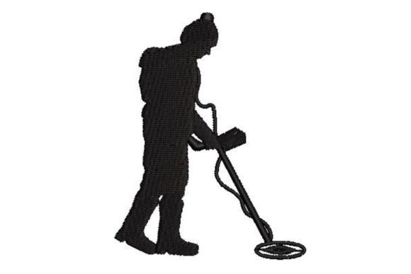 Silhouette of a Metal Detector Embroidery Design Review
